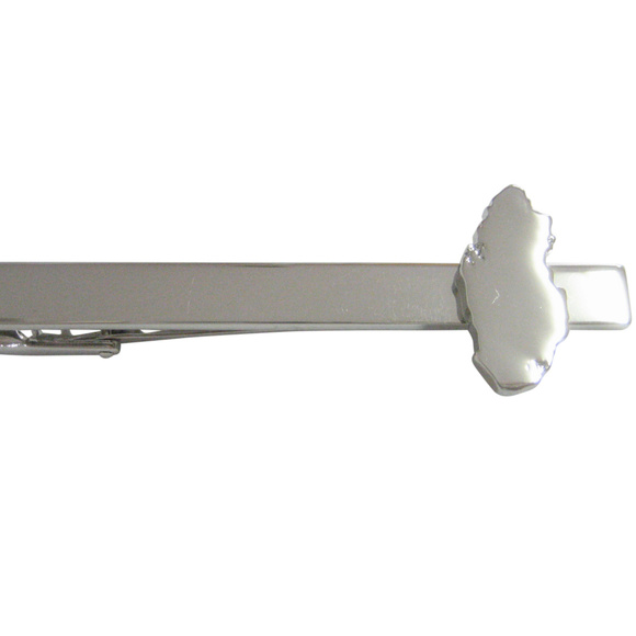 Qatar Map Shape Square Tie Clip - Picture 1 of 2